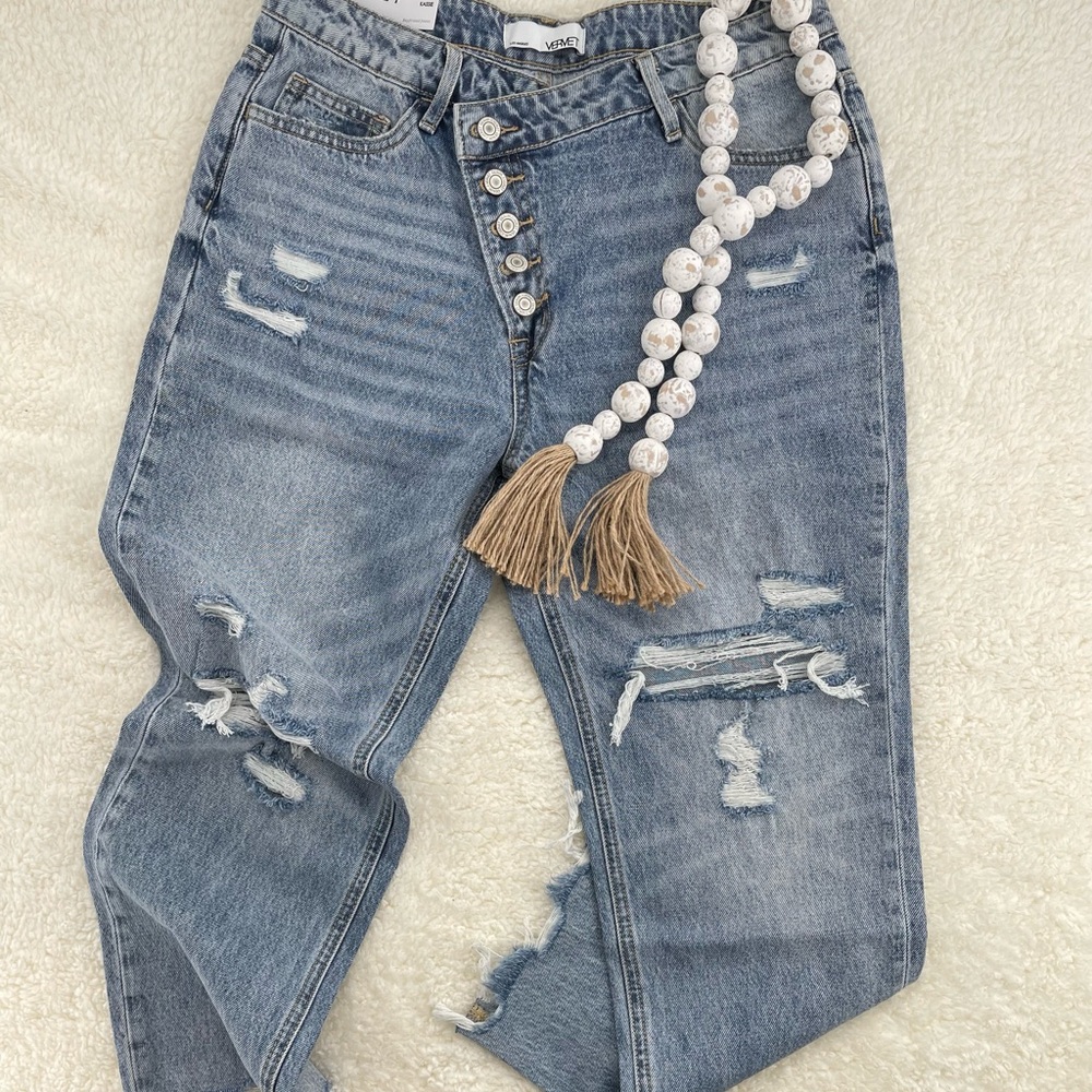 Vervet flying monkey jeans criss crossover waist